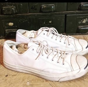 Men's Converse white leather sneakers, size 12